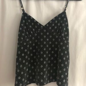 Sparkly Black and Silver Dot Tank Top!